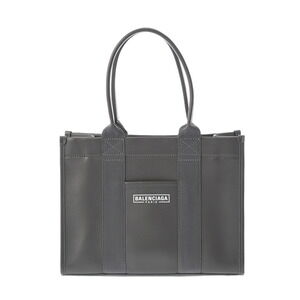 BALENCIAGA Everyday Tote Gray Canvas Leather Handbag
